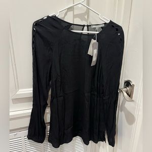 NWT Daniel Rainn black long sleeve top